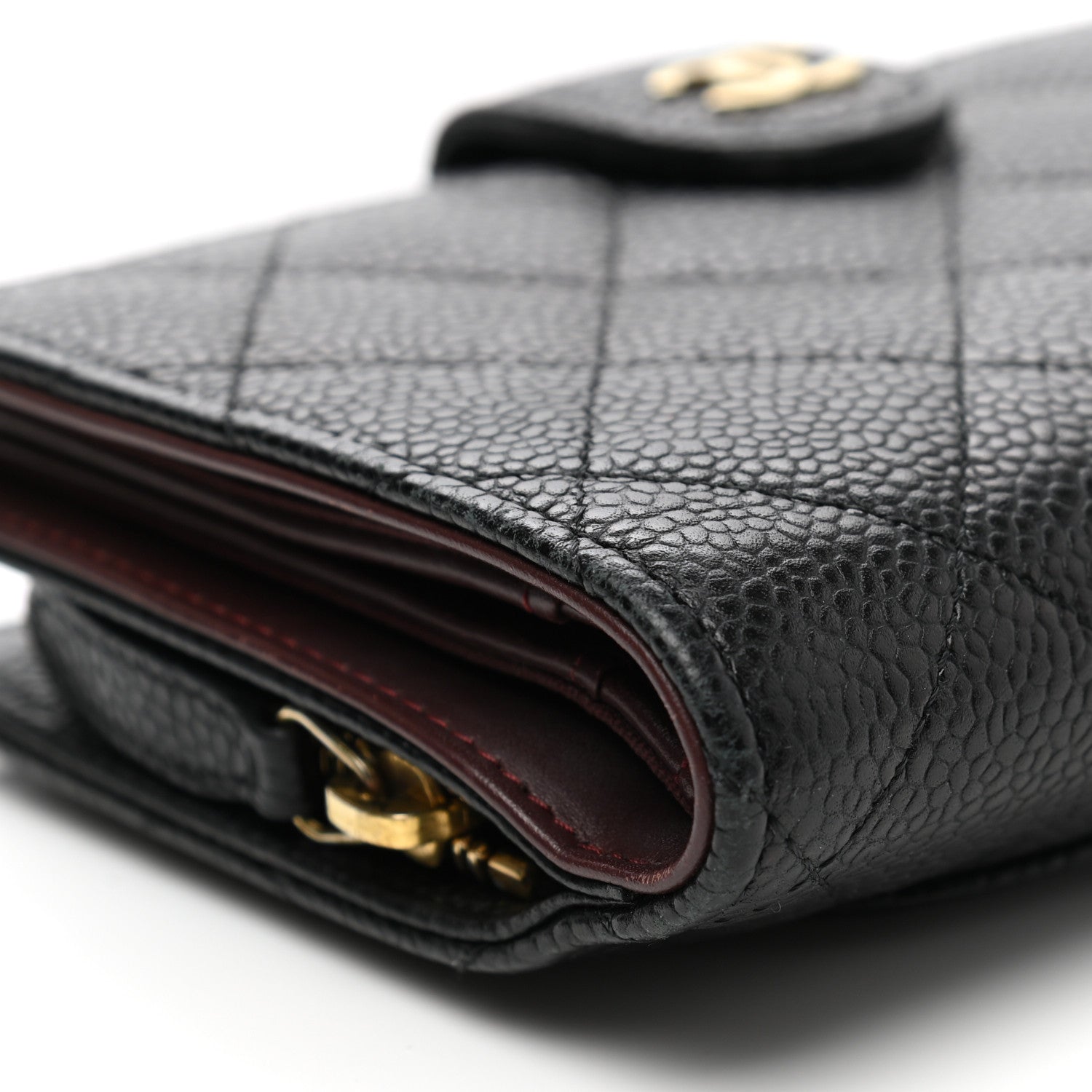 Chanel Caviar Quilted Zipped Pocket Wallet Black 11 of 12
