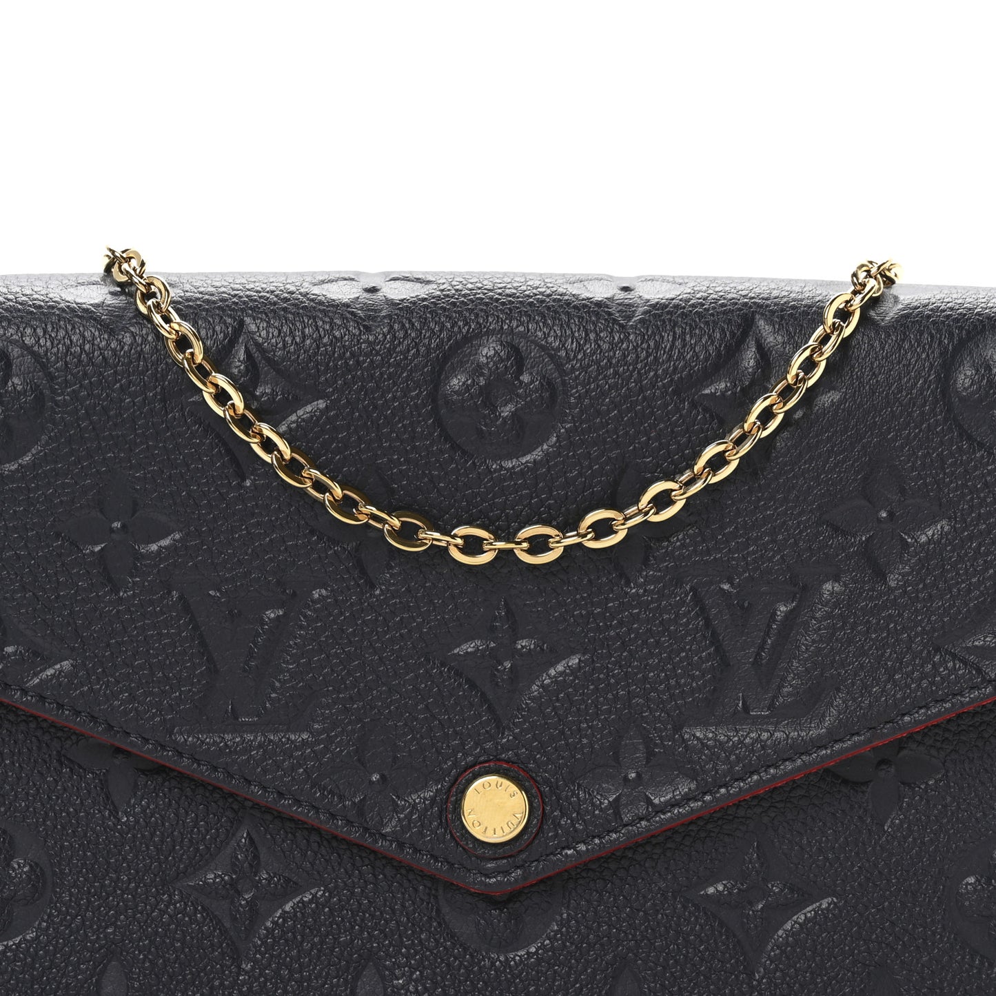 Empreinte Pochette Felicie Chain Wallet Marine Rouge