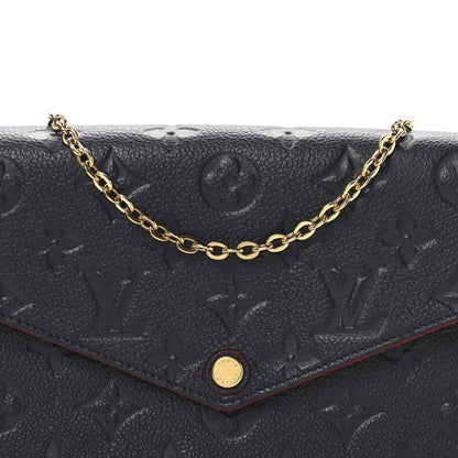 Louis Vuitton Empreinte Pochette Felicie Chain Wallet Marine Rouge 9 of 12