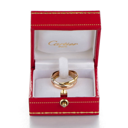 Cartier 18K Pink Yellow White Gold Small Trinity Ring 52 6 6 of 6