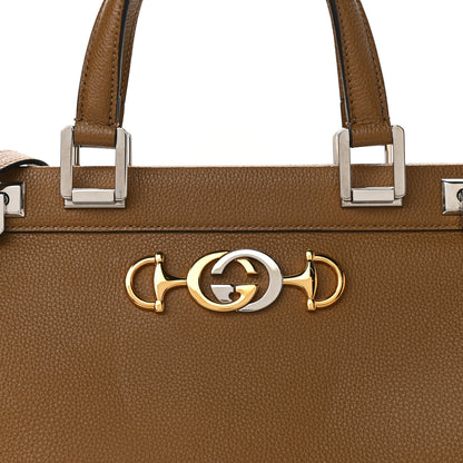Gucci Grainy Calfskin Medium Zumi Top Handle Bag Friky Taupe 8 of 10