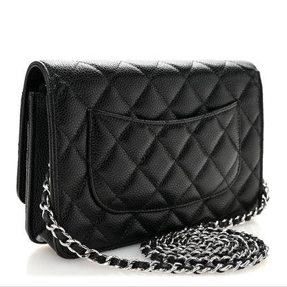 Chanel Caviar Quilted Wallet on Chain WOC Black 3 of 12