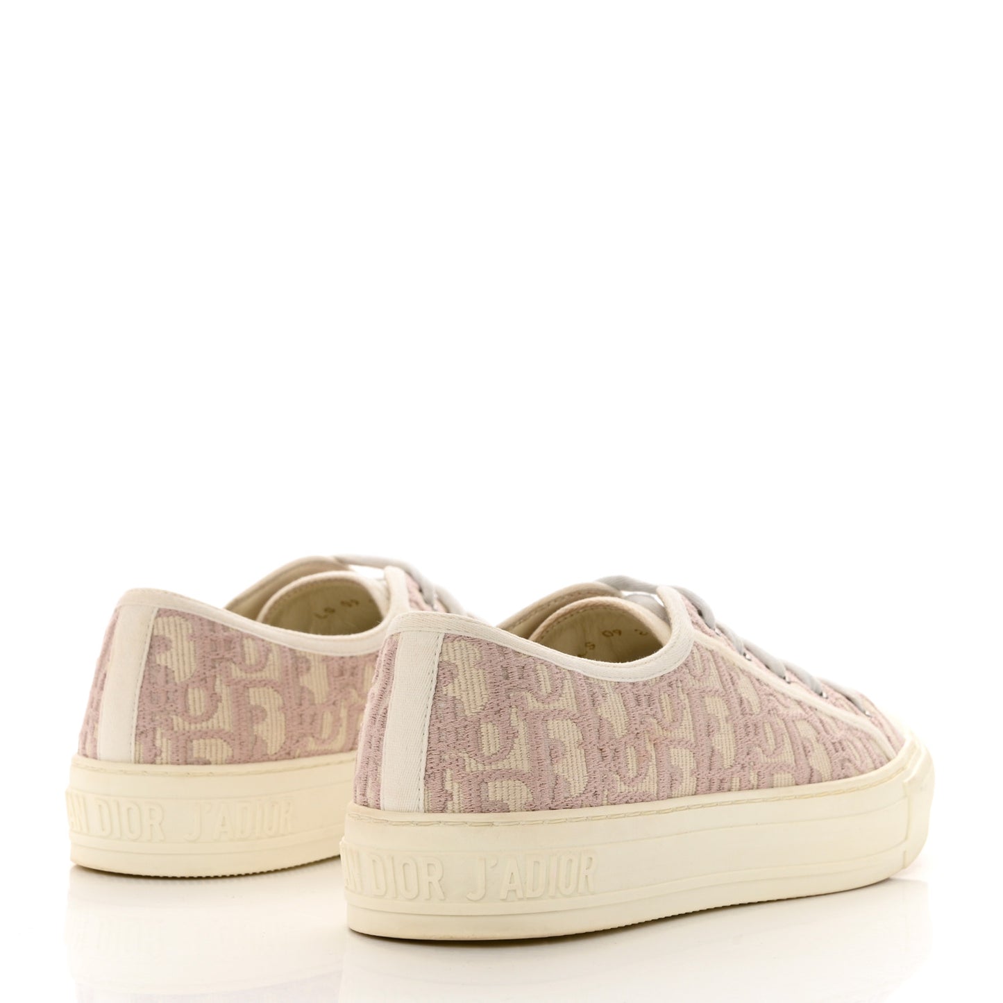 Canvas Oblique Walk'N'Dior Low Top Sneakers 39 Powder Nude
