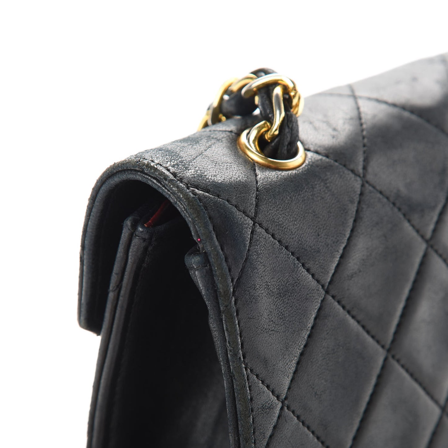 Lambskin Quilted Flap Bag Black