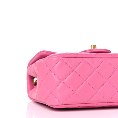 Chanel Lambskin Quilted Mini Pearl Crush Flap Pink 8 of 10