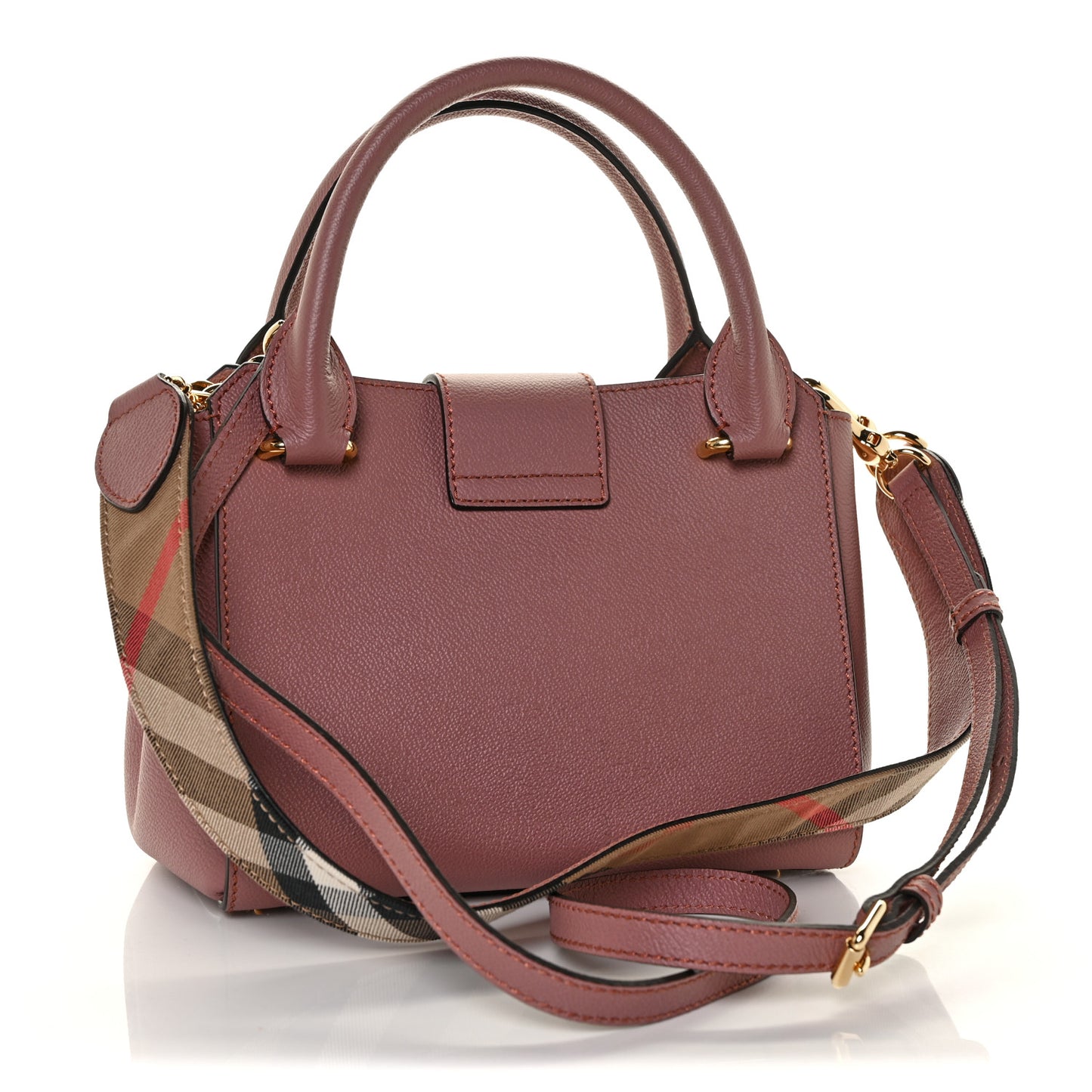 Soft Grain Calfskin Small Buckle Tote Dusty Pink
