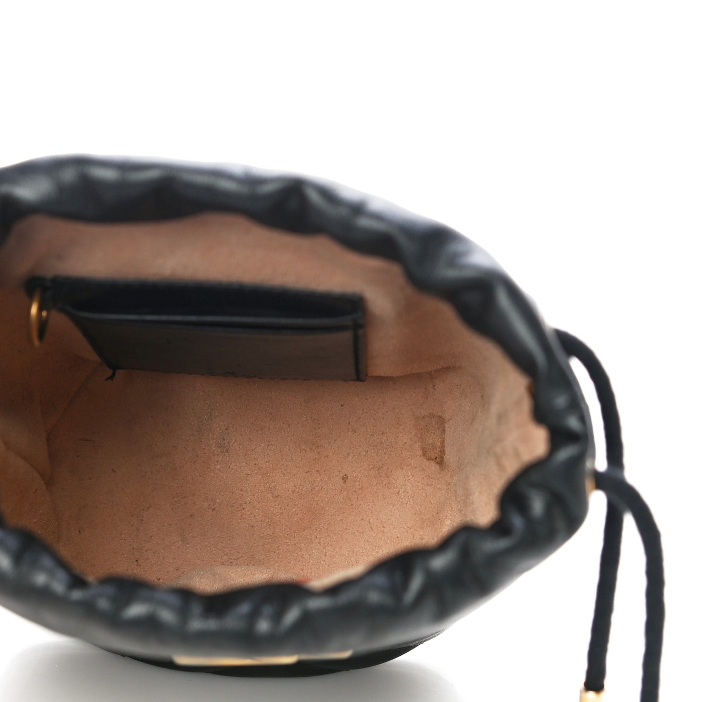 Calfskin Matelasse Mini GG Marmont 2.0 Bucket Bag Black