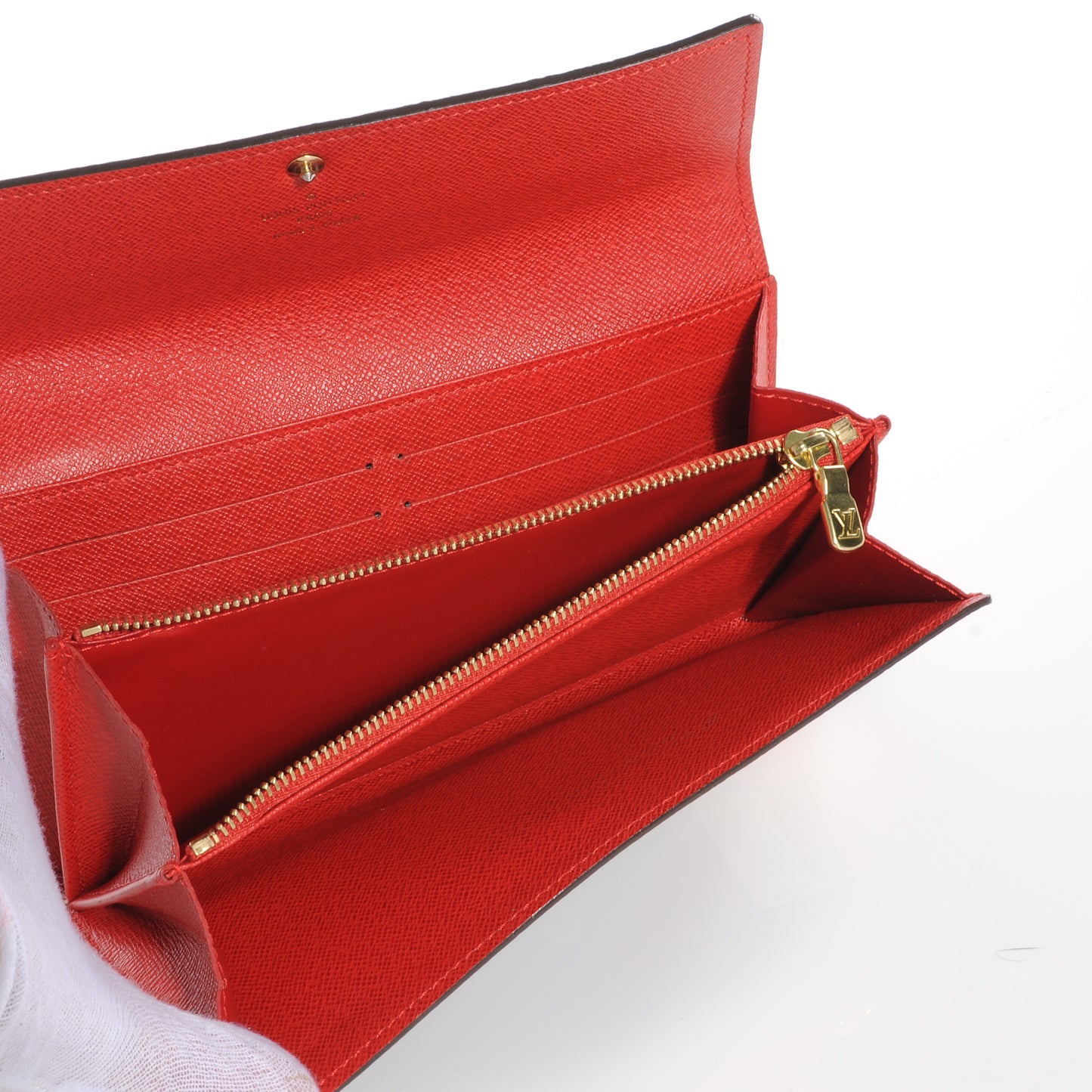 Monogram Groom Sarah Wallet Red