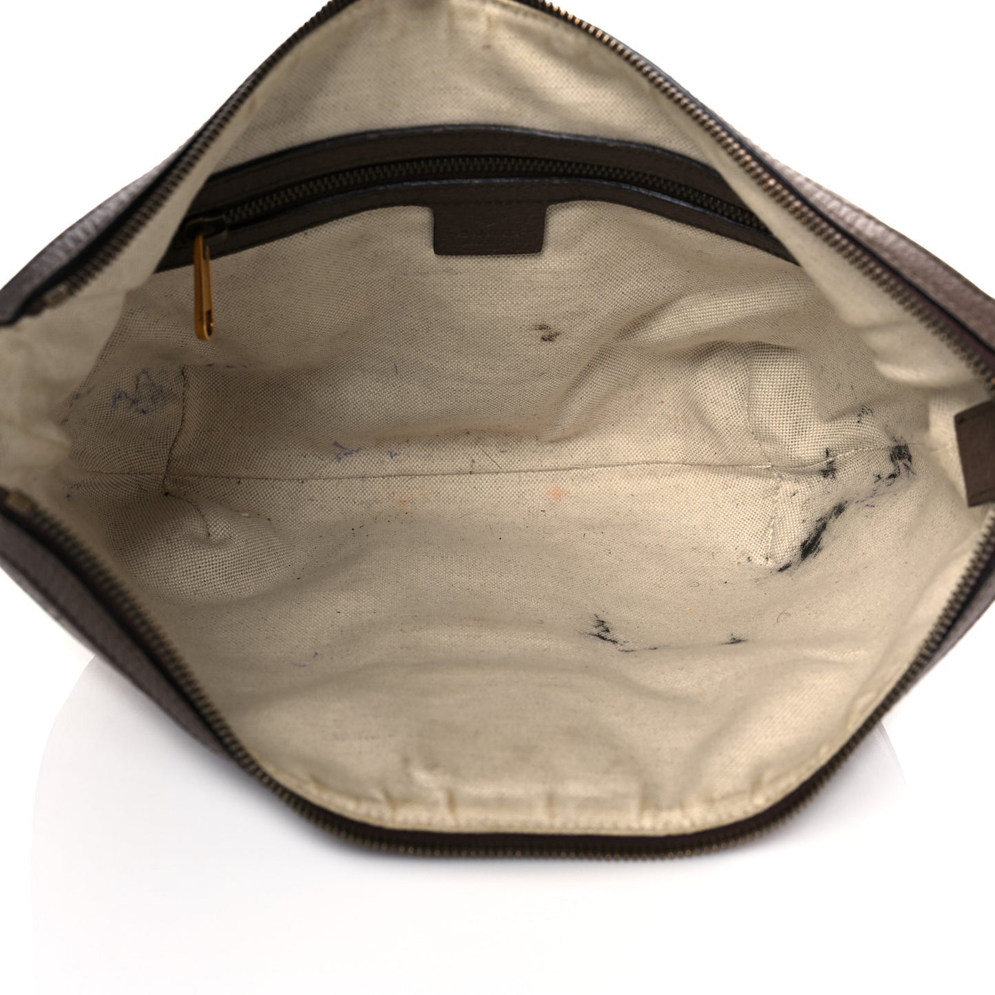 GG Supreme Monogram Web Small Ophidia Half Moon Hobo Brown