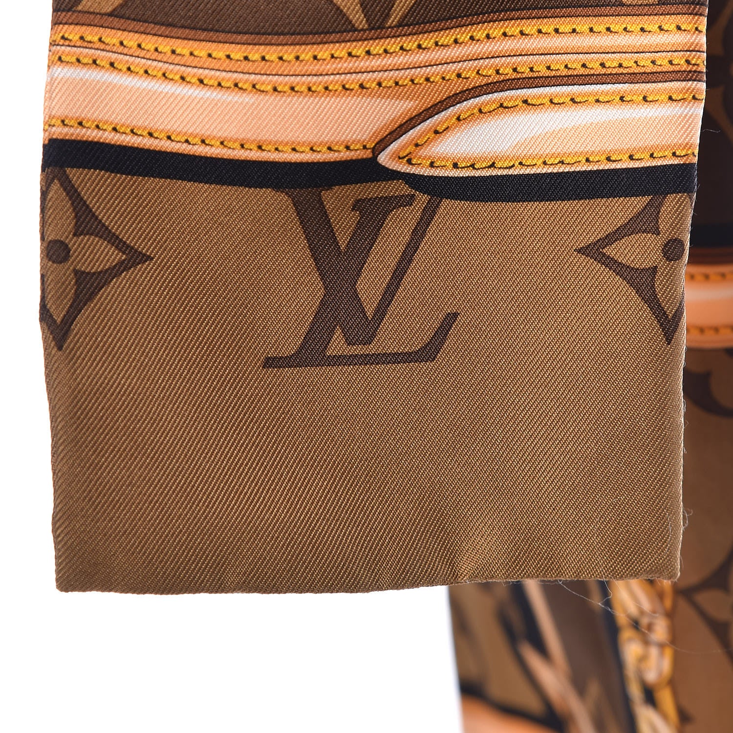 Louis Vuitton Silk Monogram Confidential Bandeau Brown 4 of 6