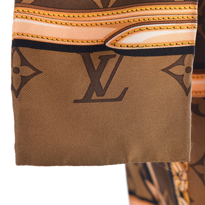Louis Vuitton Silk Monogram Confidential Bandeau Brown 4 of 6