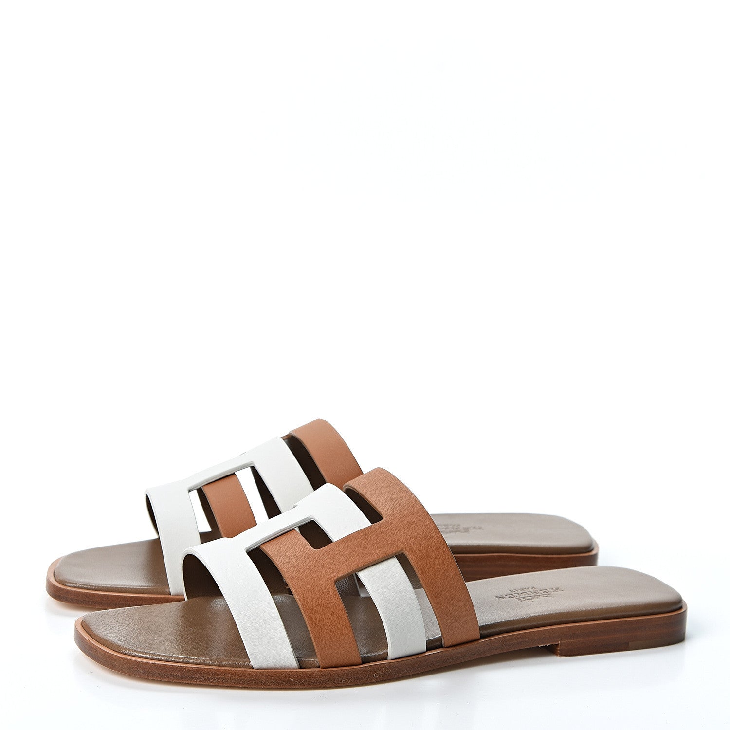Hermes Calfskin Amore Sandals 37 White Natural 4 of 11