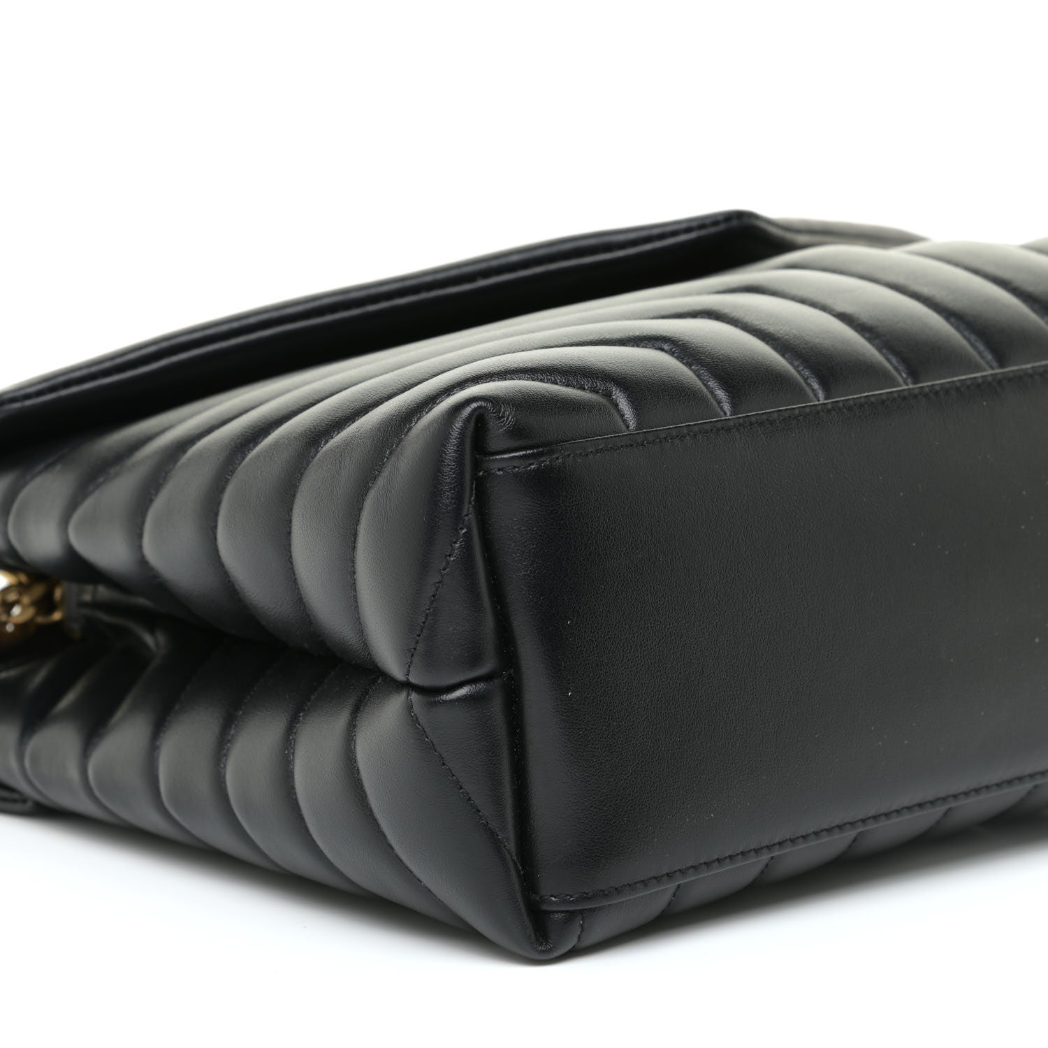 Saint Laurent Calfskin Y Quilted Monogram Medium Loulou Chain Satchel Black 5 of 17