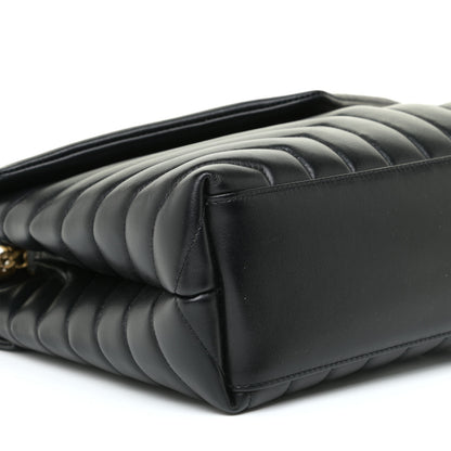 Saint Laurent Calfskin Y Quilted Monogram Medium Loulou Chain Satchel Black 5 of 17