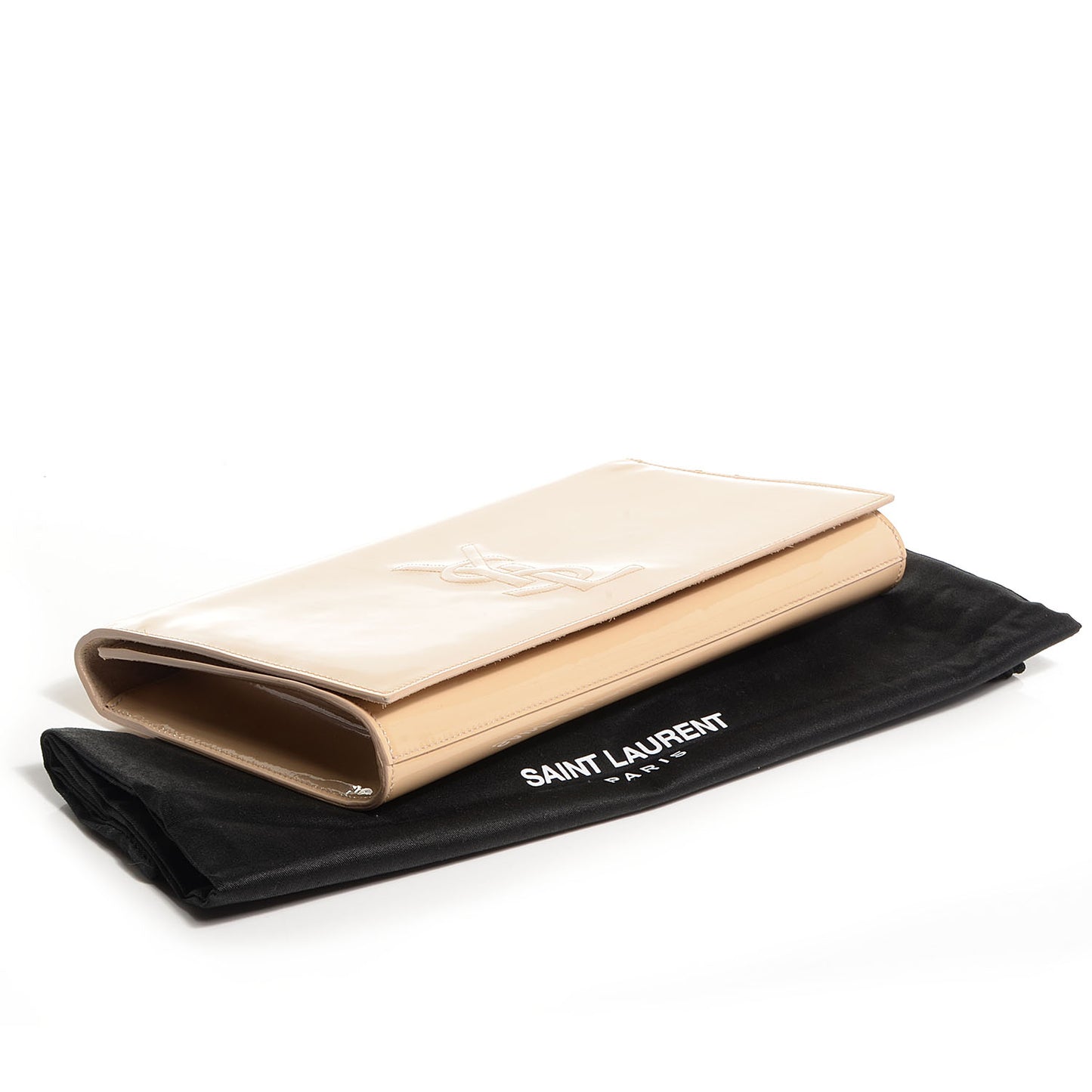 Patent Belle de Jour Large Clutch Nude