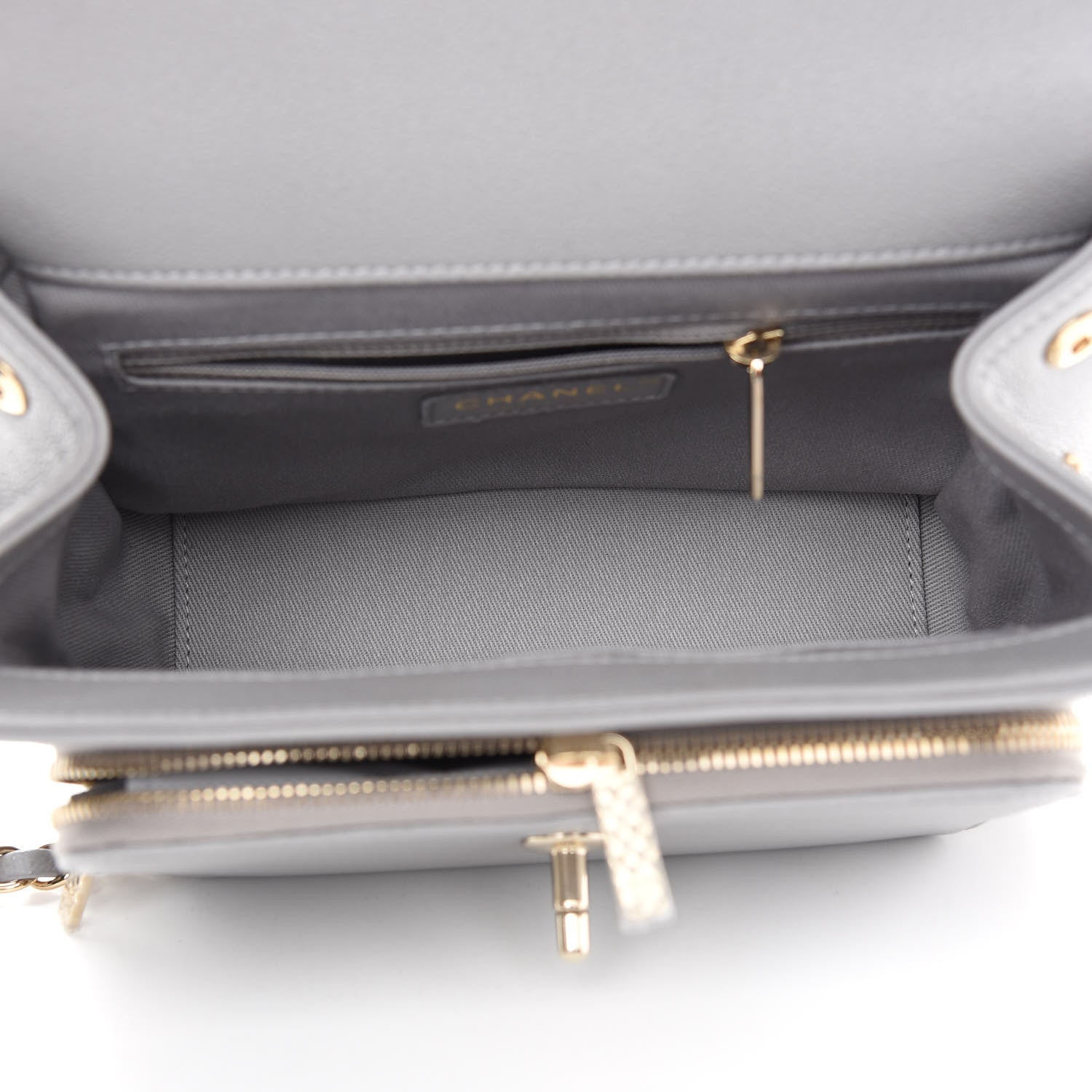 Chanel Caviar Quilted Medium Business Affinity Flap Grey 5 of 9
