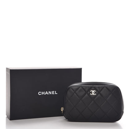 Chanel Caviar Quilted Small Curvy Pouch Cosmetic Case Black 8 of 8