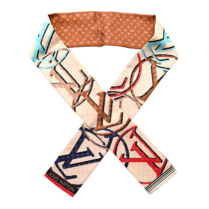 Louis Vuitton Silk Monogram Planet LV Bandeau Beige 1 of 3