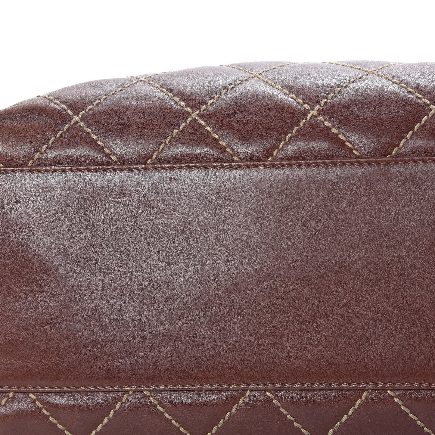 Calfskin Quilted Surpique Hobo Brown