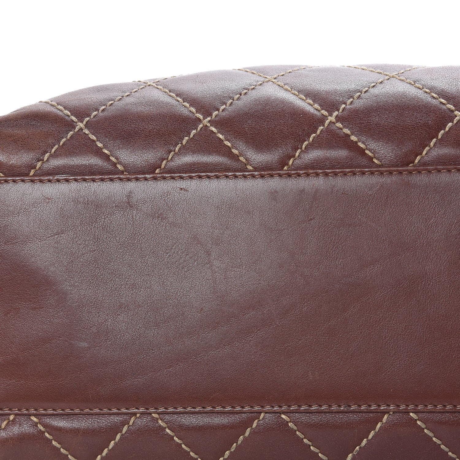 Chanel Calfskin Quilted Surpique Hobo Brown 13 of 21