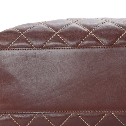 Chanel Calfskin Quilted Surpique Hobo Brown 13 of 21