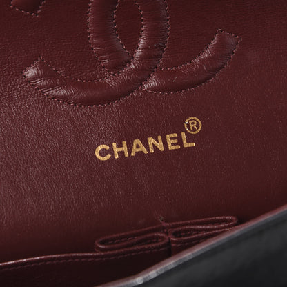 Chanel Lambskin Quilted Medium Double Flap Black 8 of 11