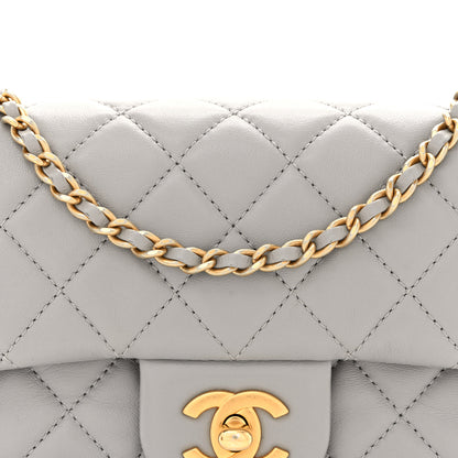 Chanel Lambskin Quilted Mini Rectangular Pearl Crush Flap Grey 8 of 13