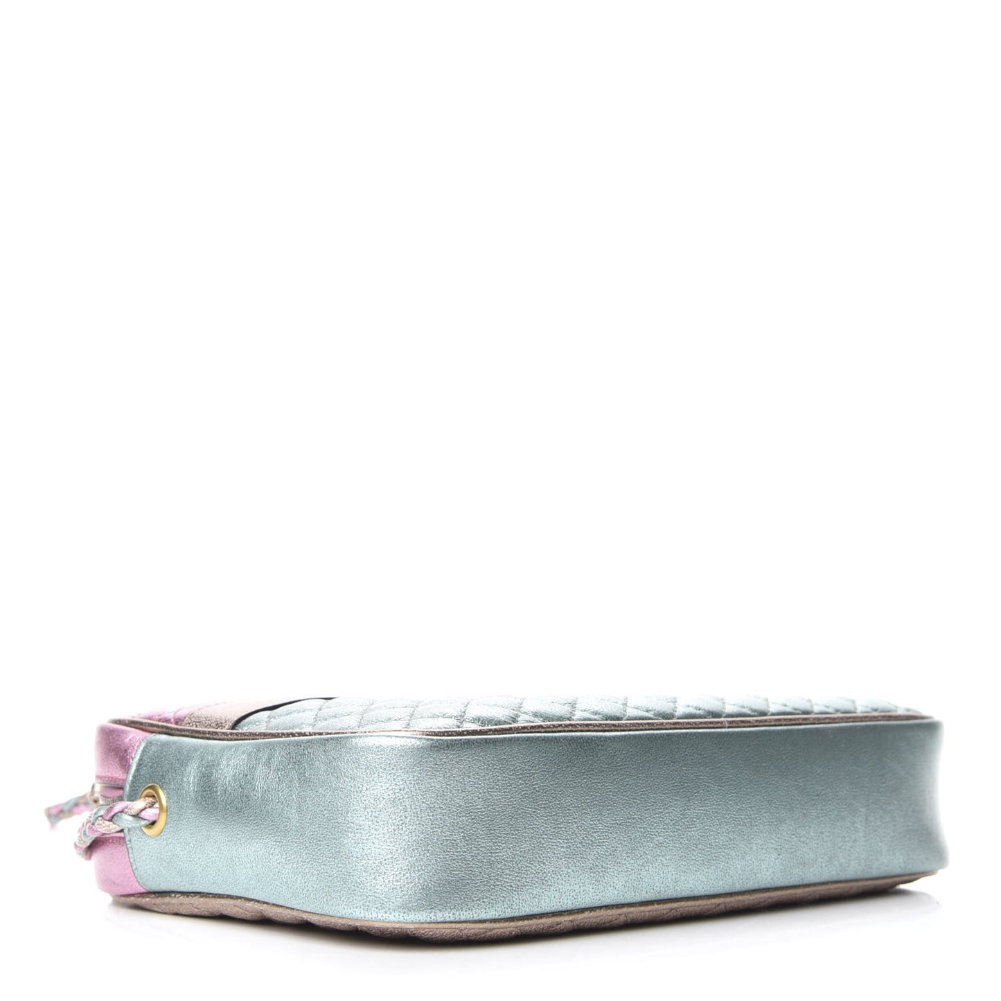 Laminated Nappa Trapuntata Small Zumi Shoulder Bag Rosa Lago Rame