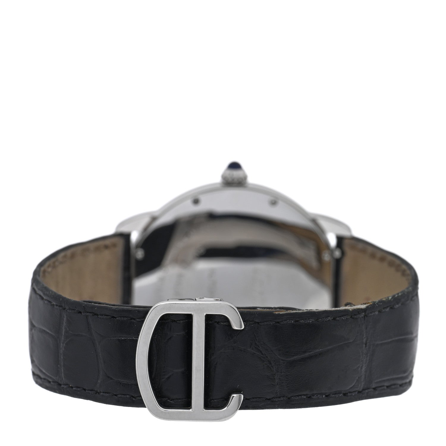 Cartier Stainless Steel Alligator 42mm Ronde Solo Automatic Watch 3 of 4