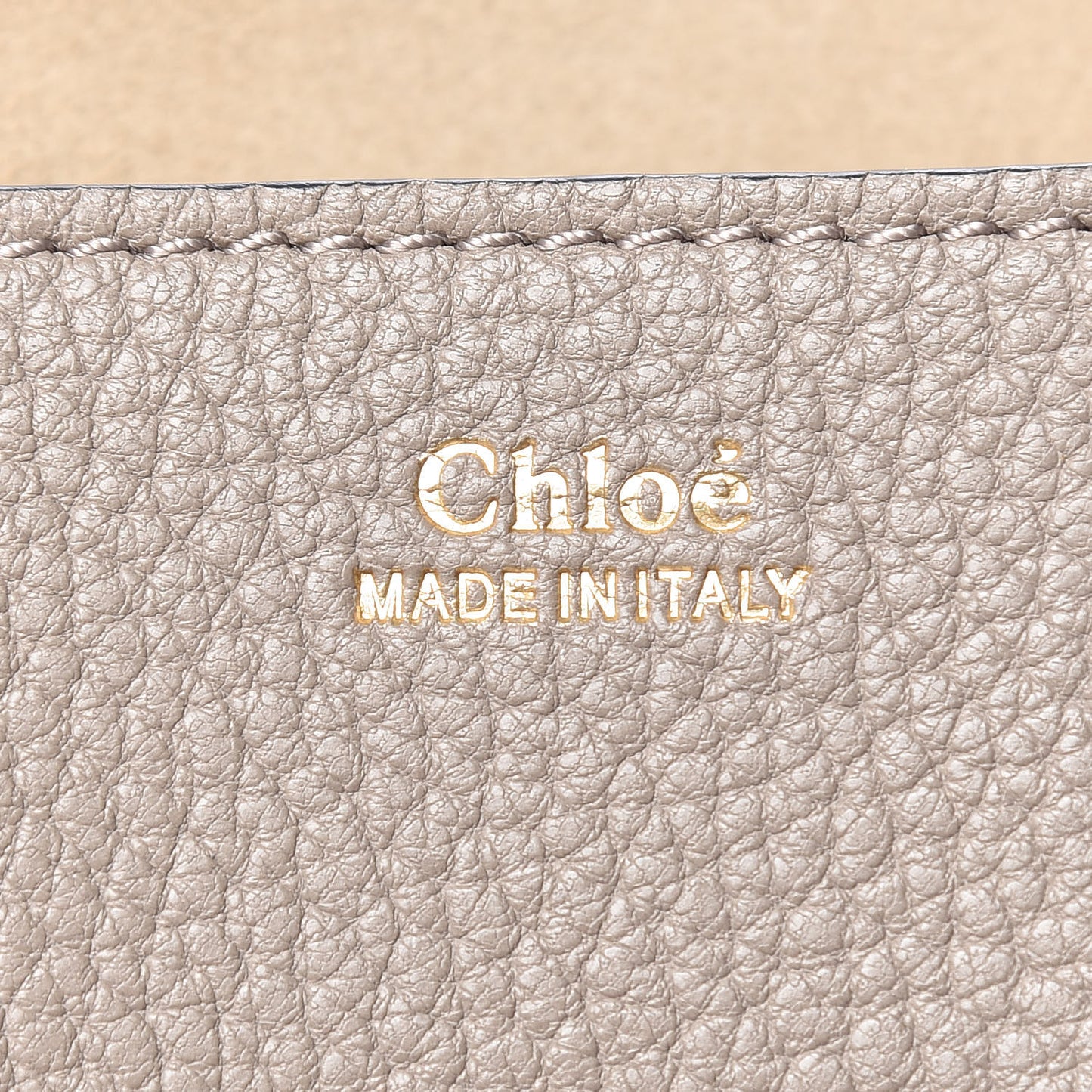 Grained Lambskin Drew Shoulder Bag Motty Grey