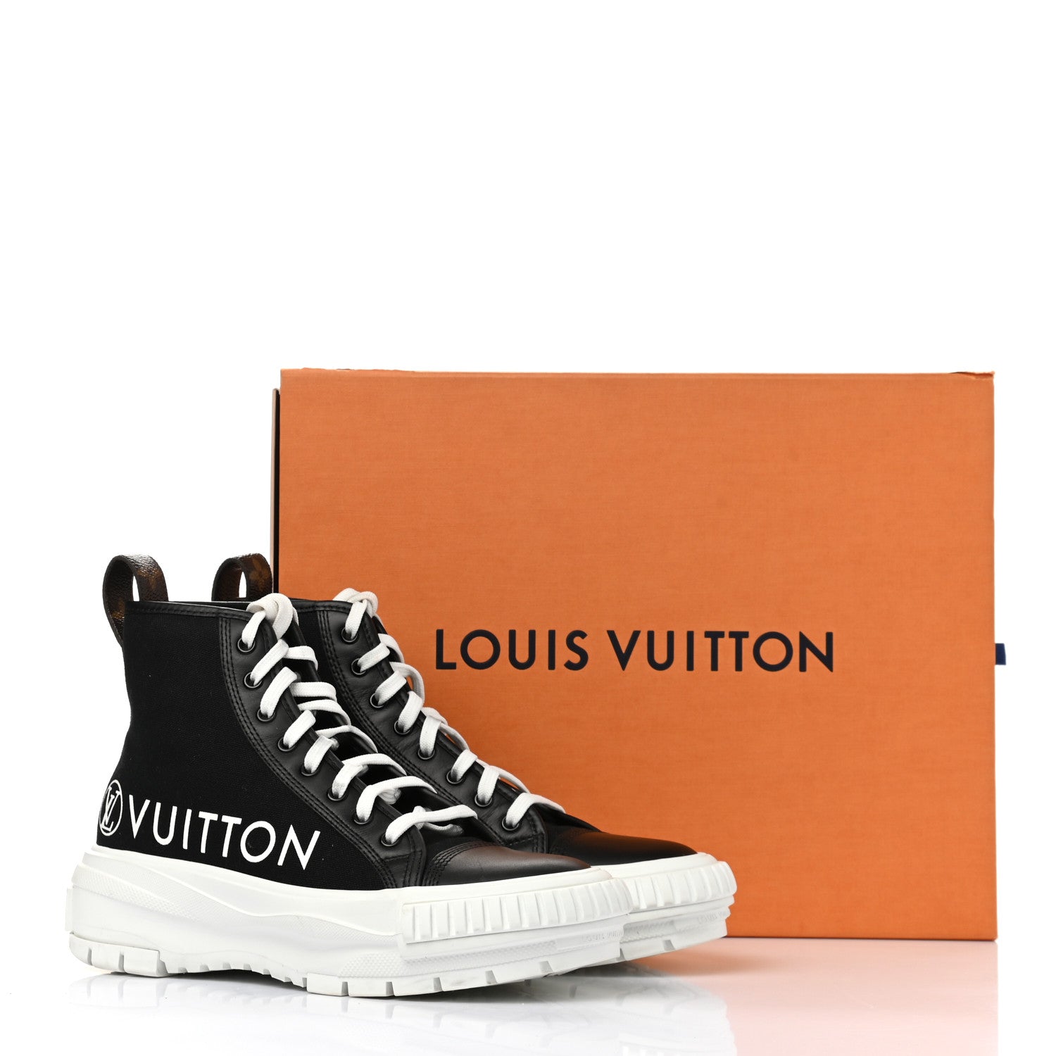 Louis Vuitton Canvas LV Squad Sneaker Boots 38.5 Black 11 of 11