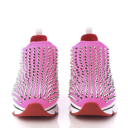 Christian Louboutin Neoprene Spike Sock Donna Flat Sneakers 35 Rose Fluo 3 of 7