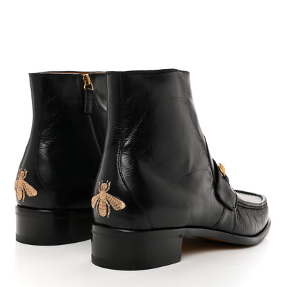 Gucci Quentin Goatskin Mens Horsebit Ankle Boots 10.5 Black 4 of 9