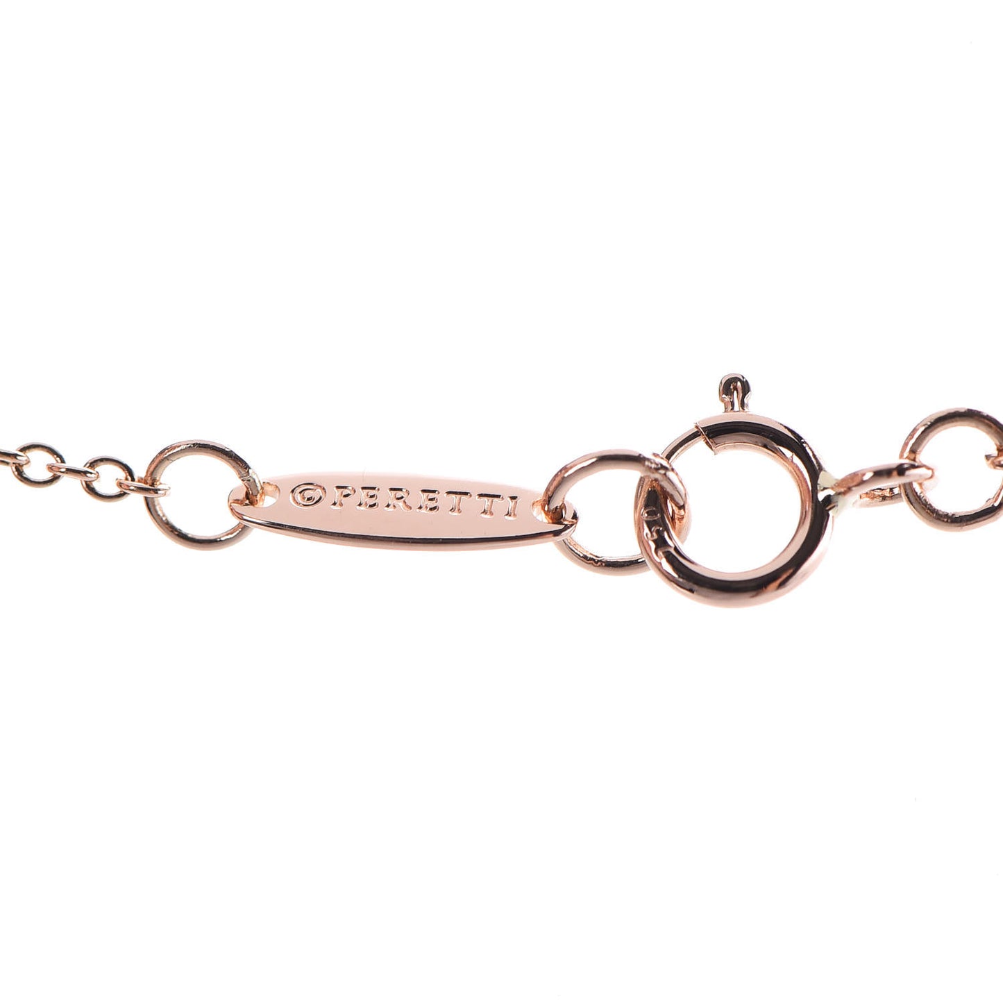 18K Rose Gold 9mm Elsa Peretti Bean Pendant Necklace