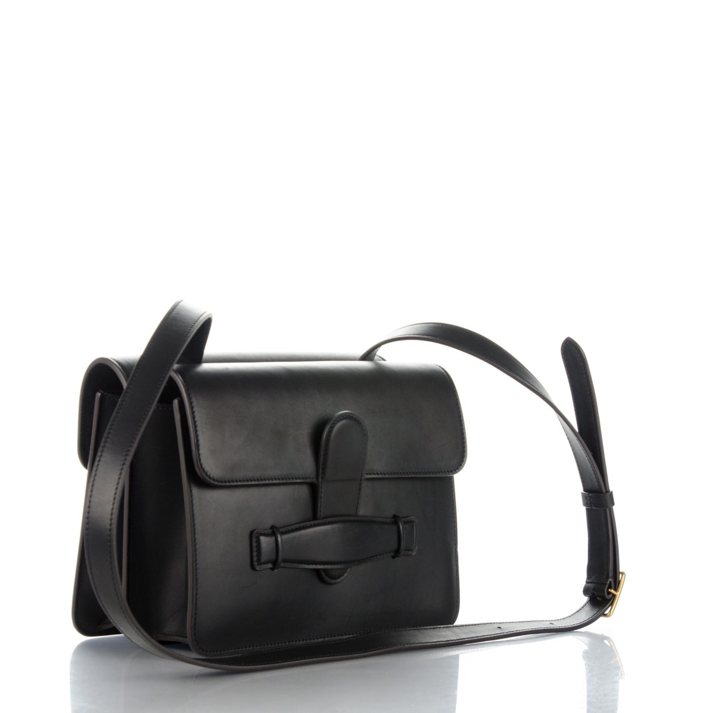 Natural Calfskin Medium Symmetrical Bag Black