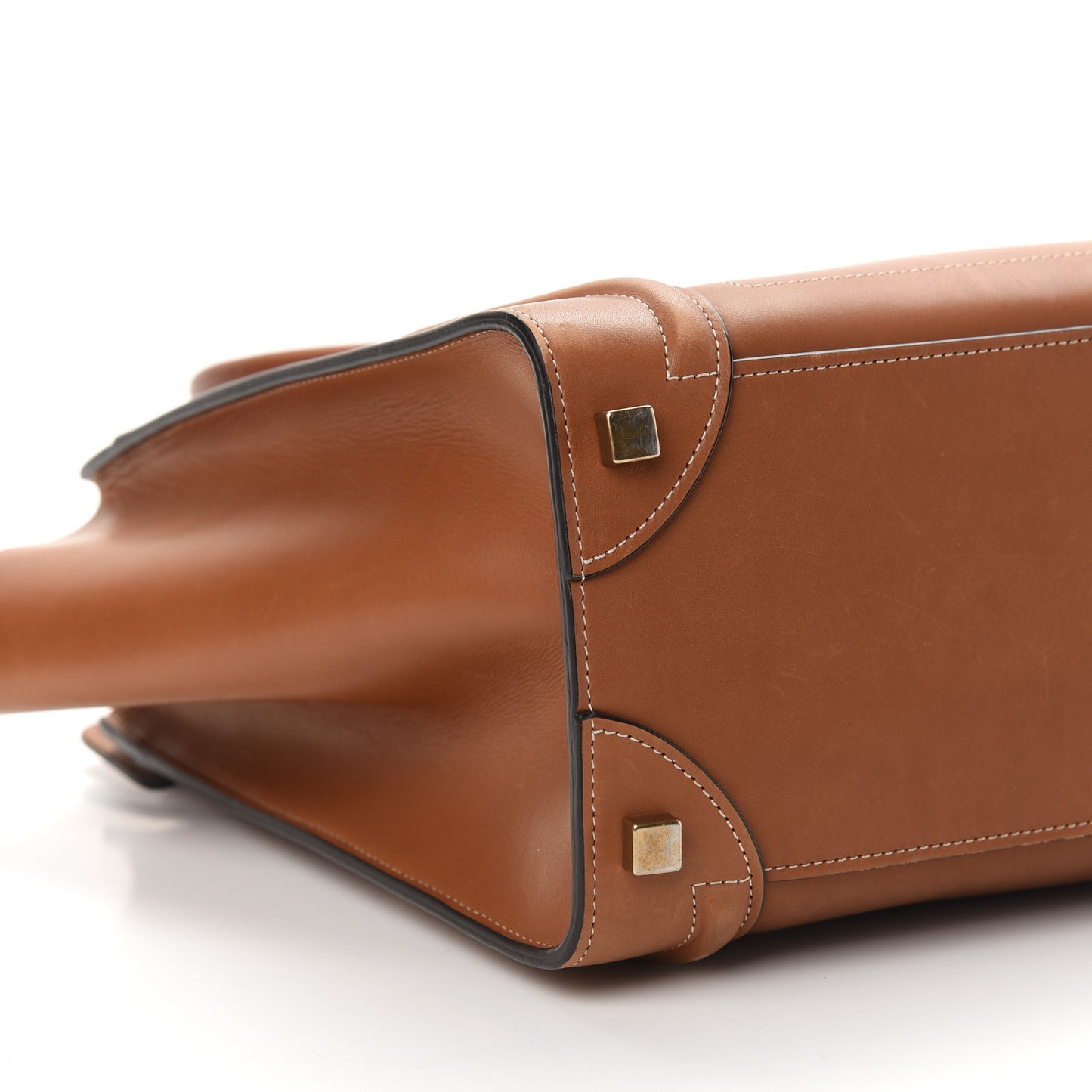 Natural Calfskin Micro Luggage Tan