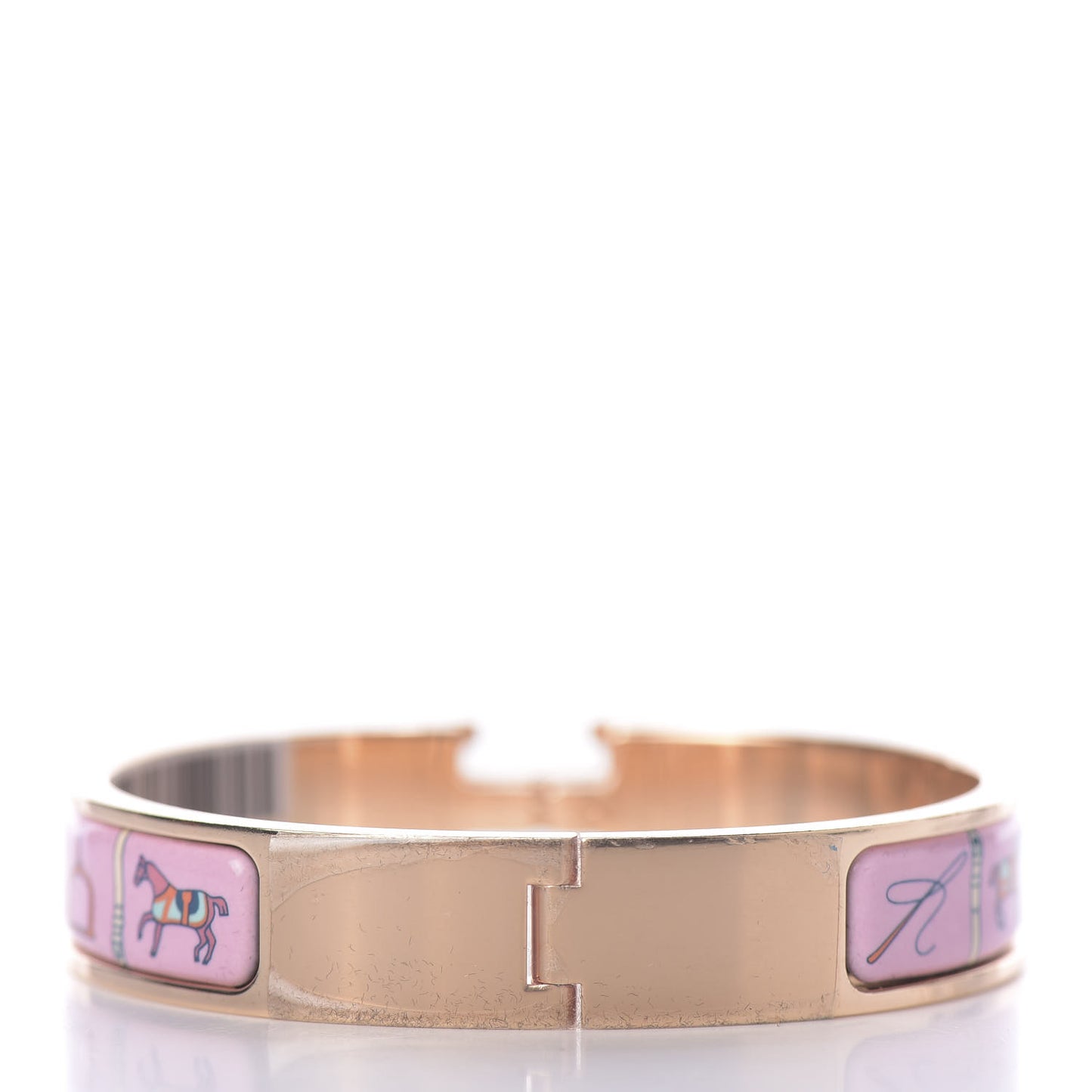 Enamel Printed Narrow Couvertures et Tenues de Jour Clic Clac H Bracelet PM Color Patch