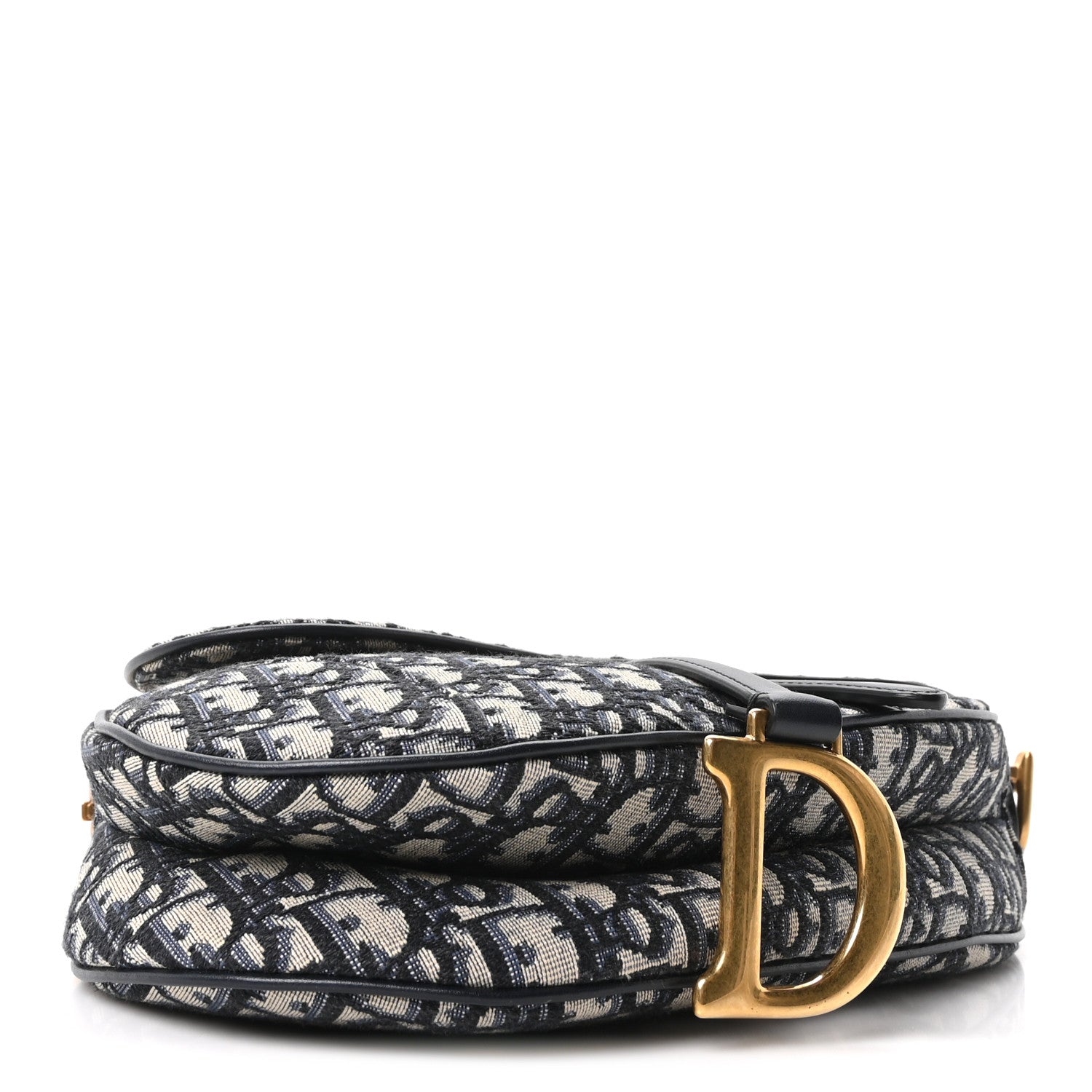 Christian Dior Oblique Saddle Bag Blue 4 of 10