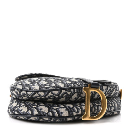 Christian Dior Oblique Saddle Bag Blue 4 of 10