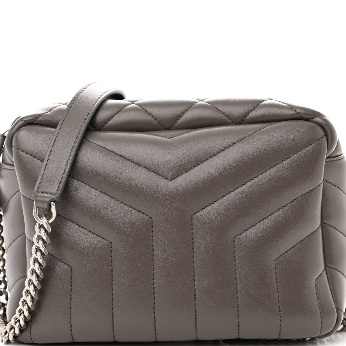 Calfskin Y Quilted Monogram Small Loulou Bowling Bag Earth