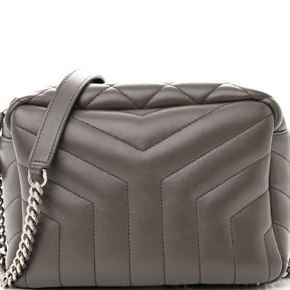 Saint Laurent Calfskin Y Quilted Monogram Small Loulou Bowling Bag Earth 10 of 12