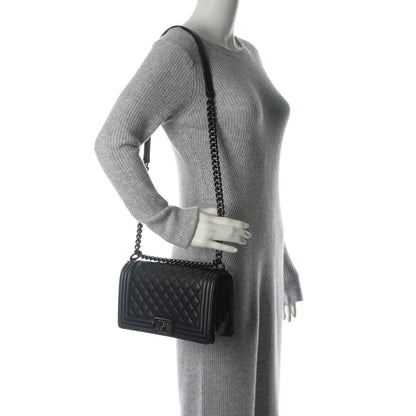 Chanel Caviar Quilted Medium Boy Flap So Black 2 of 7