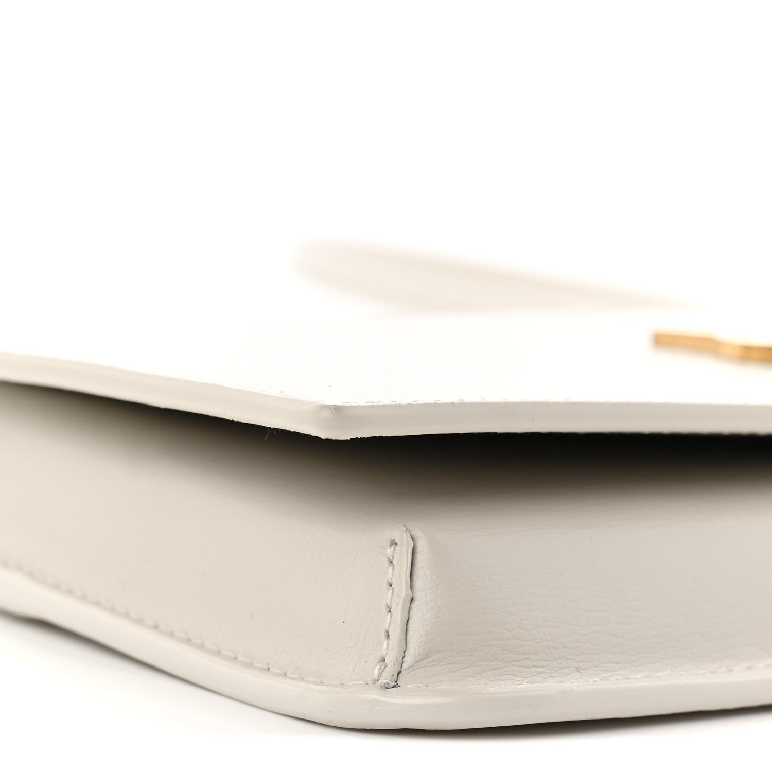 Saint Laurent Smooth Calfskin Monogram Phone Holder Crossbody Crema Soft 9 of 11