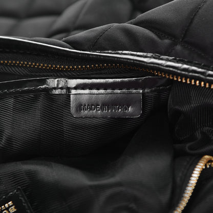 Burberry Nylon Calfskin Quilted Hoxton Hobo Black 7 of 13