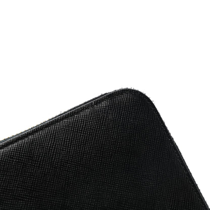 Prada Saffiano Fiocco Bow Zip Around Wallet Black 7 of 8