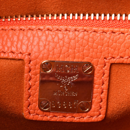 MCM Grained Calfskin Small Patricia Satchel Orange 4 of 11