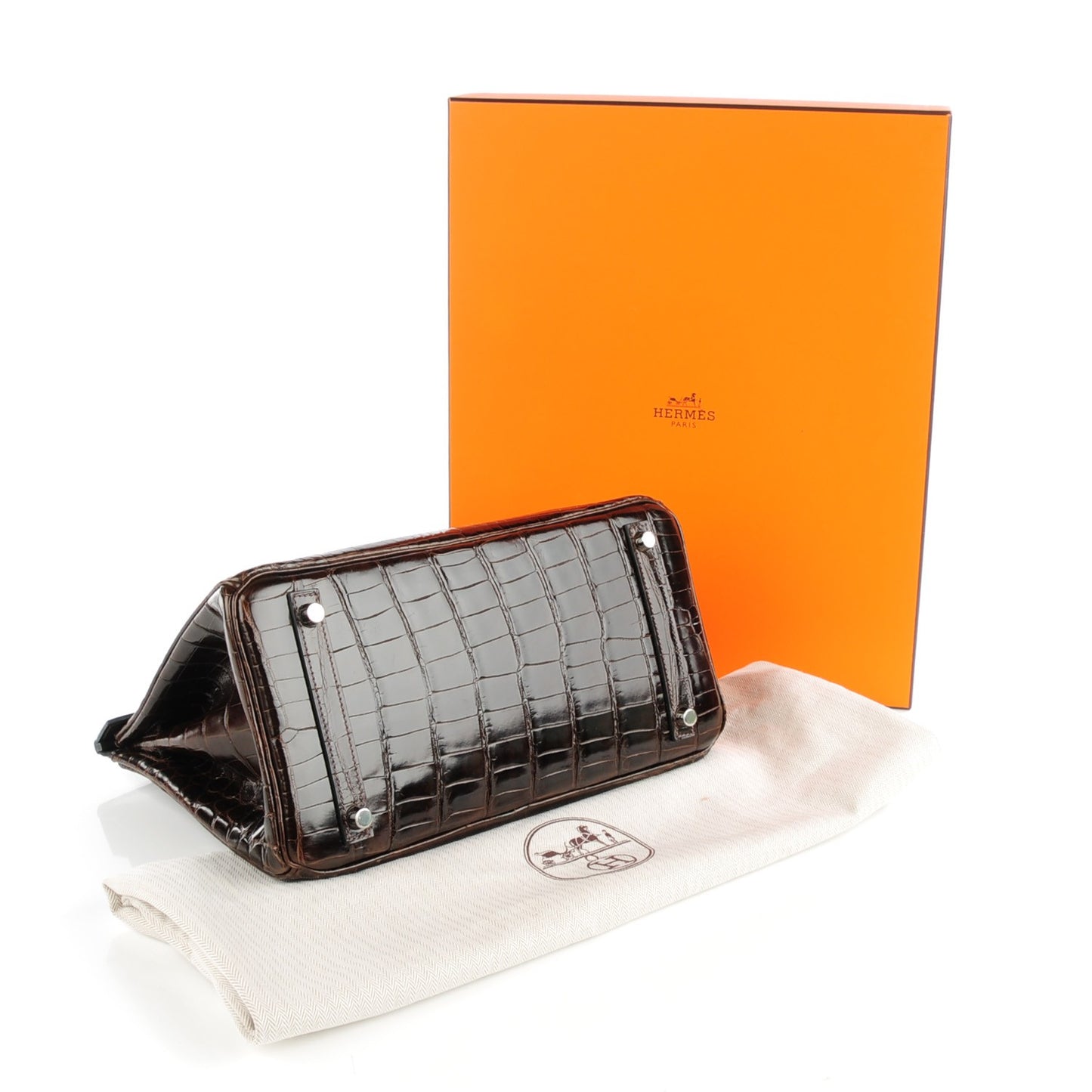 Shiny Niloticus Crocodile Birkin 30 Havane