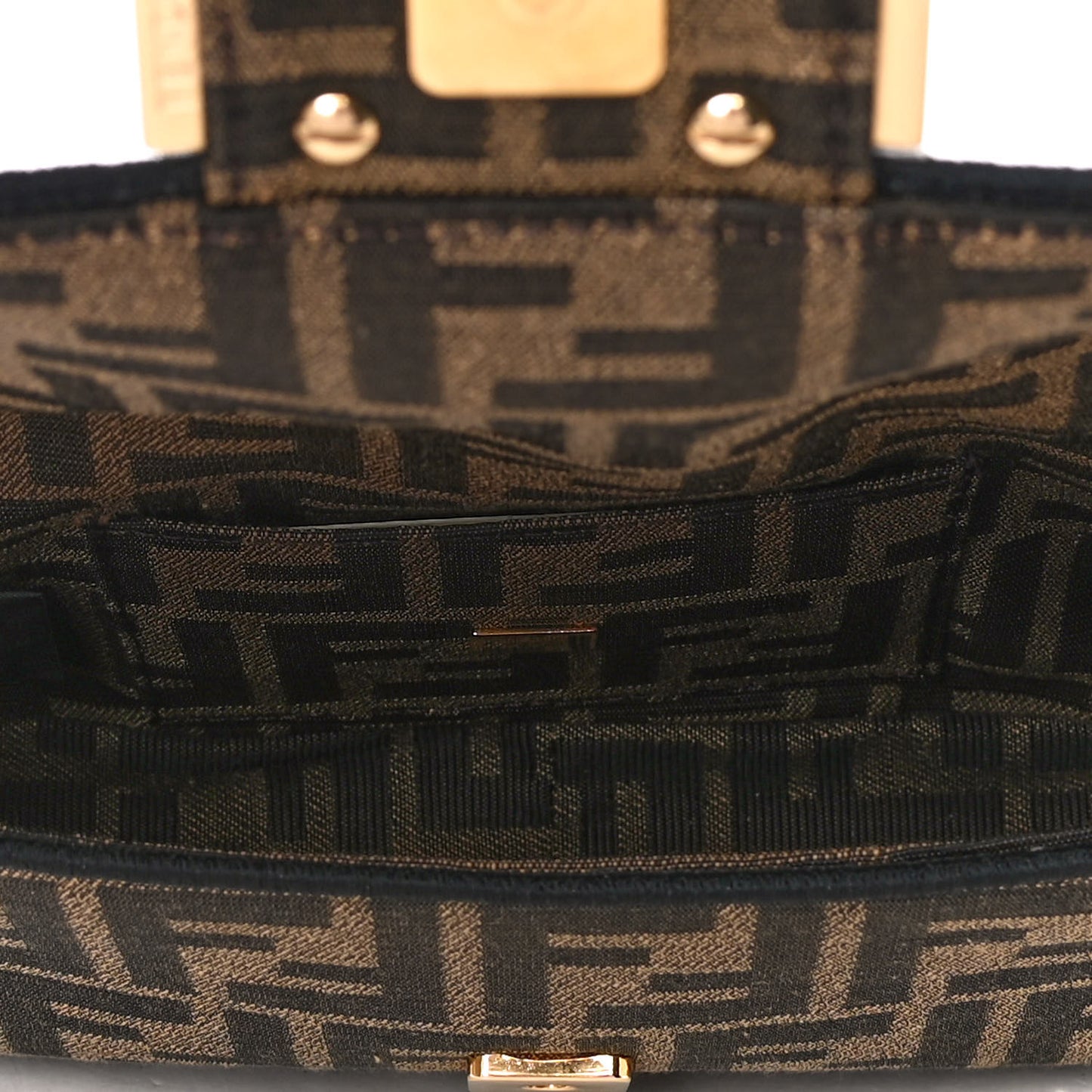 Fabric Jacquard FF 1974 Mini Baguette Tobacco Moro Black