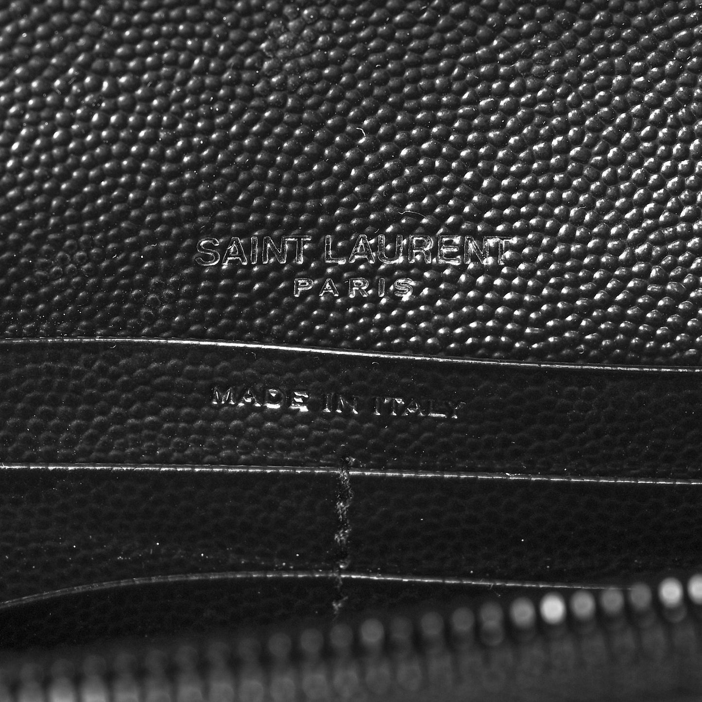 Grain De Poudre Matelasse Chevron Monogram Chain Wallet Black