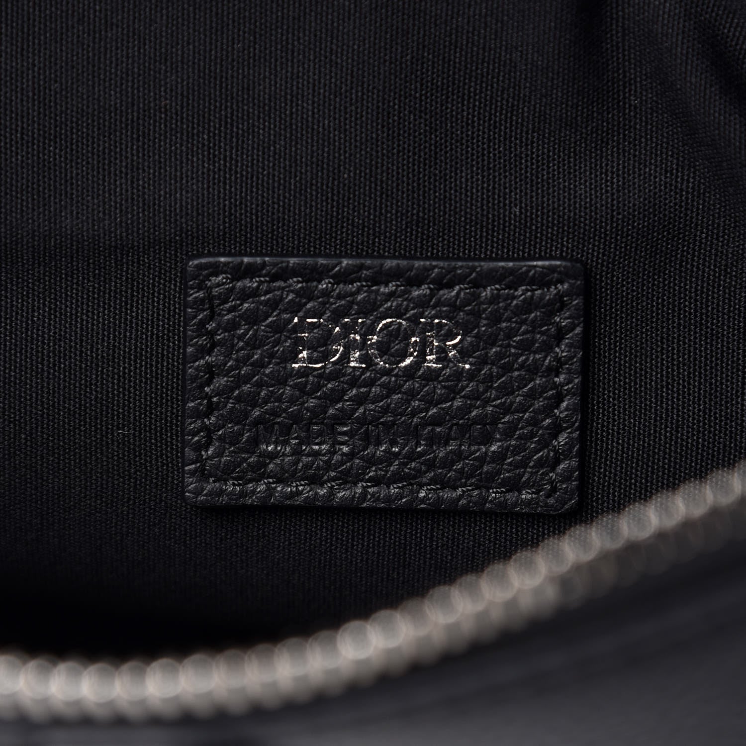 Christian Dior Grained Calfskin Mens Saddle Pouch Black 6 of 10